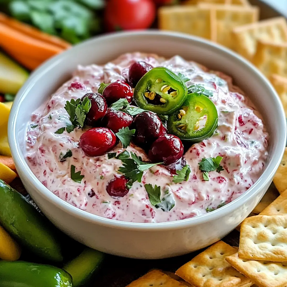Preiselbeer-Jalapeño-Frischkäse-Dip