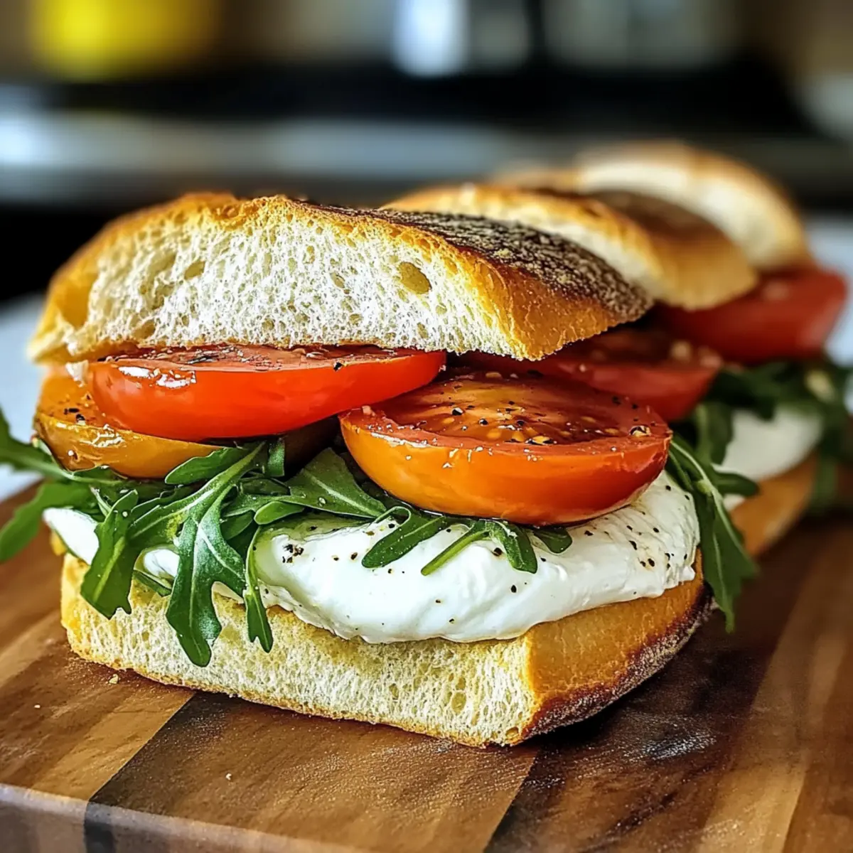 Burrata-Sandwich mit Tomaten