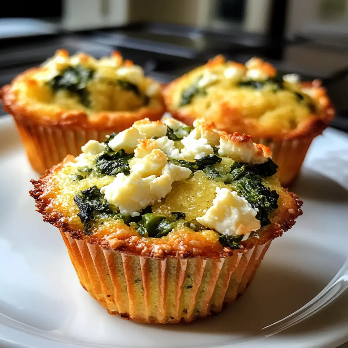Spinat-Feta-Muffins mit doppelt Käse